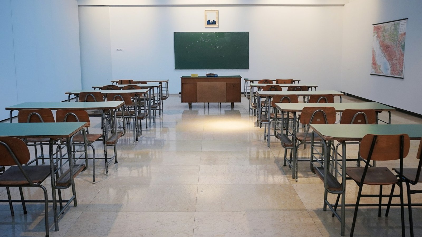 Classroom prepared for education and training
